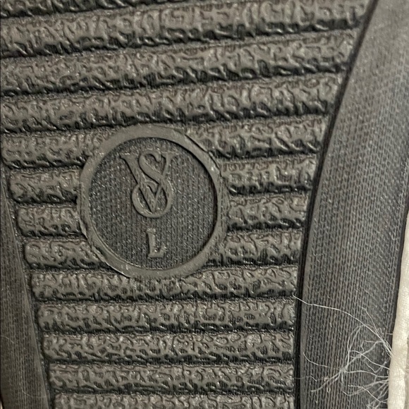 Victoria's Secret Fluffy Pink and White Slippers - Picture 5 of 6